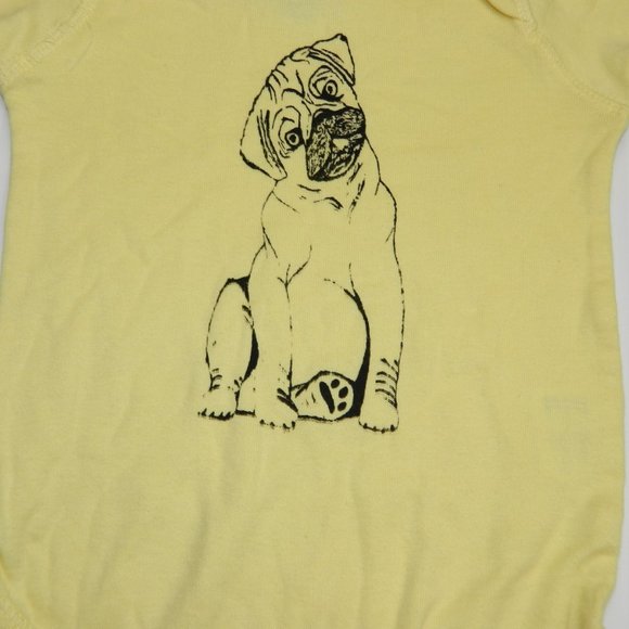 Yellow Pug 12 Months Onesie  - New without Tags - Picture 2 of 4